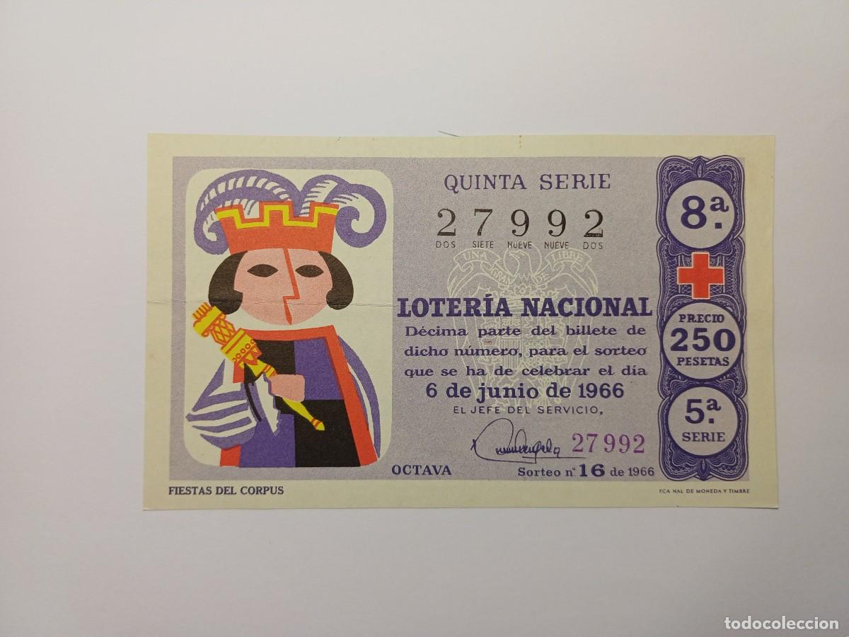 Loter&iacute;a nacional: Sorteo de la Cruz Roja - Loter&iacute;a Nacional 1966