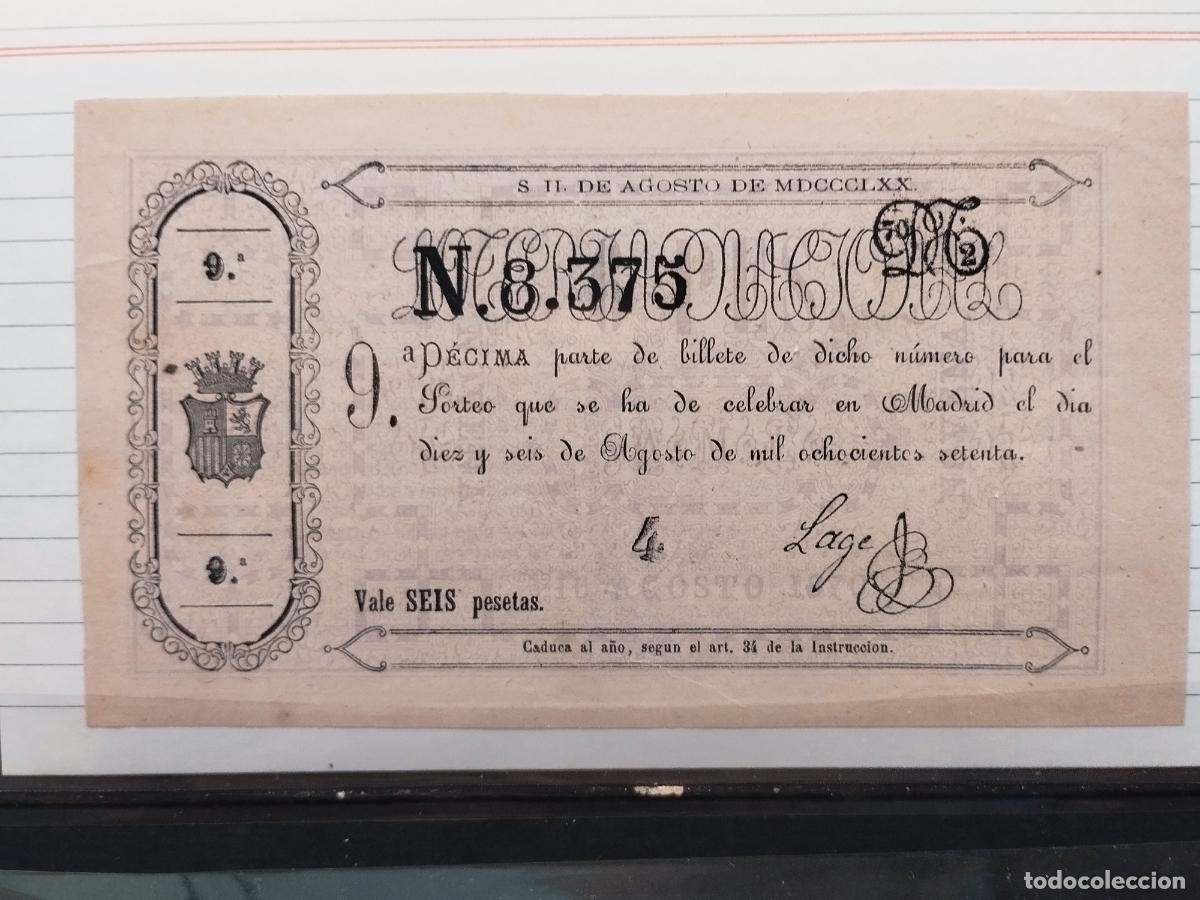 Nationale spanische Lotterie: FAC - DECIMO LOTERIA NACIONAL. A&Ntilde;O 1870 MADRID. EXCELENTE CALIDAD. PLANCHA. LEER DESCRIPCION