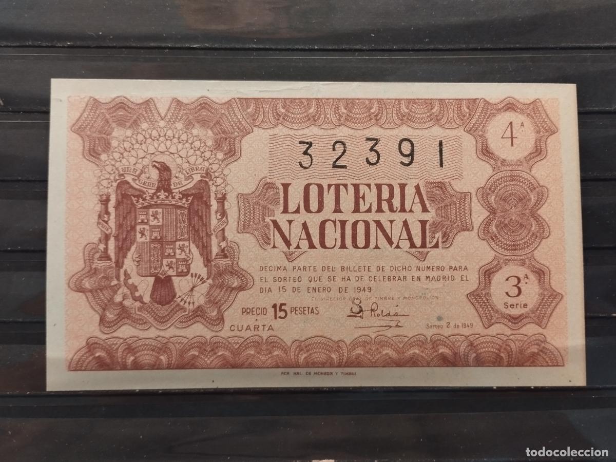 Nationale spanische Lotterie: FAC - DECIMO LOTERIA NACIONAL 1949. MADRID. SORTEO N&ordm; 2. EXCELENTE CALIDAD. LEER DESCRIPCION