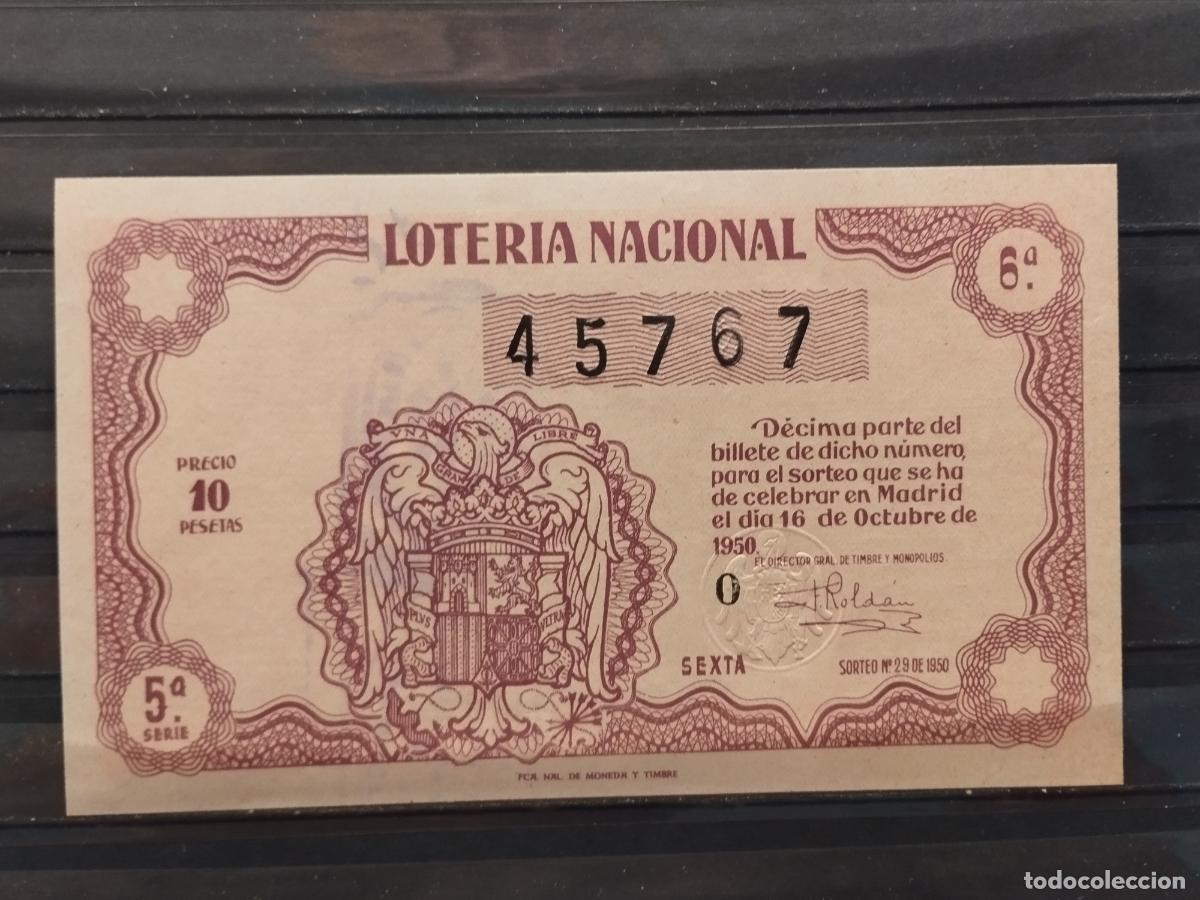 Loterie Nationale: FAC - DECIMO LOTERIA NACIONAL 1950. MADRID. SORTEO N&ordm; 29. EXCELENTE CALIDAD. LEER DESCRIPCION