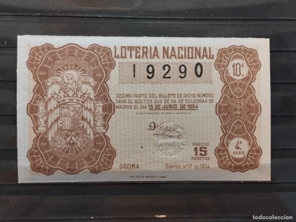 Loterie Nationale: FAC - DECIMO LOTERIA NACIONAL 1954. MADRID. SORTEO N&ordm; 17. MUY BUENA CALIDAD. LEER DESCRIPCION