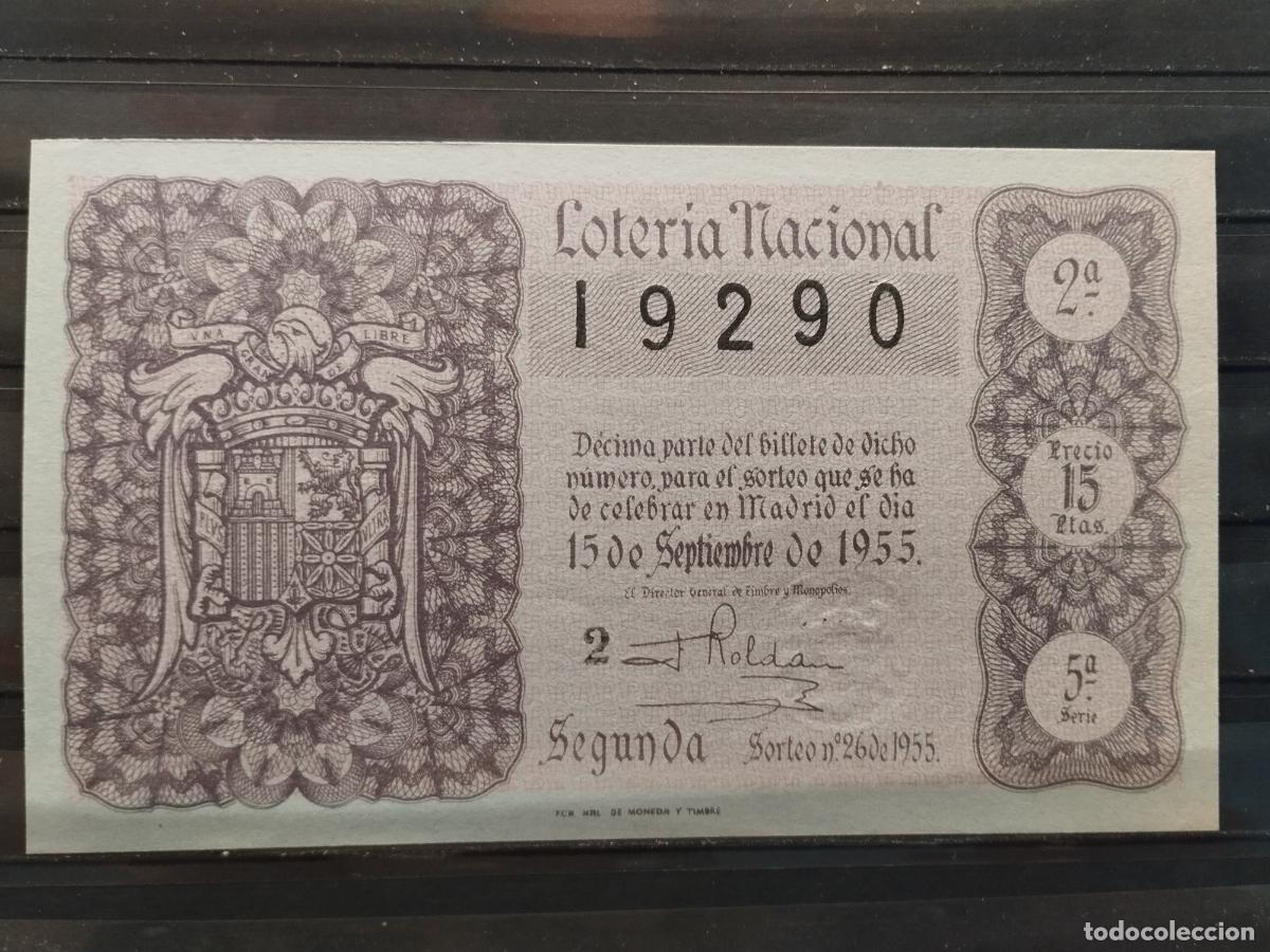 Loterie Nationale: FAC - DECIMO LOTERIA NACIONAL 1955. MADRID. SORTEO N&ordm; 26. EXCELENTE CALIDAD. LEER DESCRIPCION