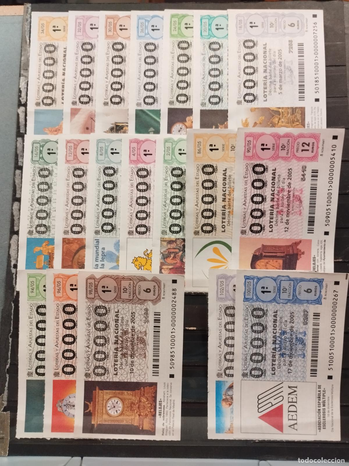 Loter&iacute;a nacional: CONJUNTO DE 19 DECIMOS LOTERIA NACIONAL. A&Ntilde;O 2005. TODOS NUMERO 00000. LEER DESCRIPCION