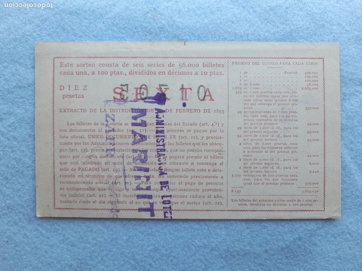 Loter&iacute;a nacional: D&eacute;cimo. Sorteo n&ordm;: 27 de 1952. - Foto 2