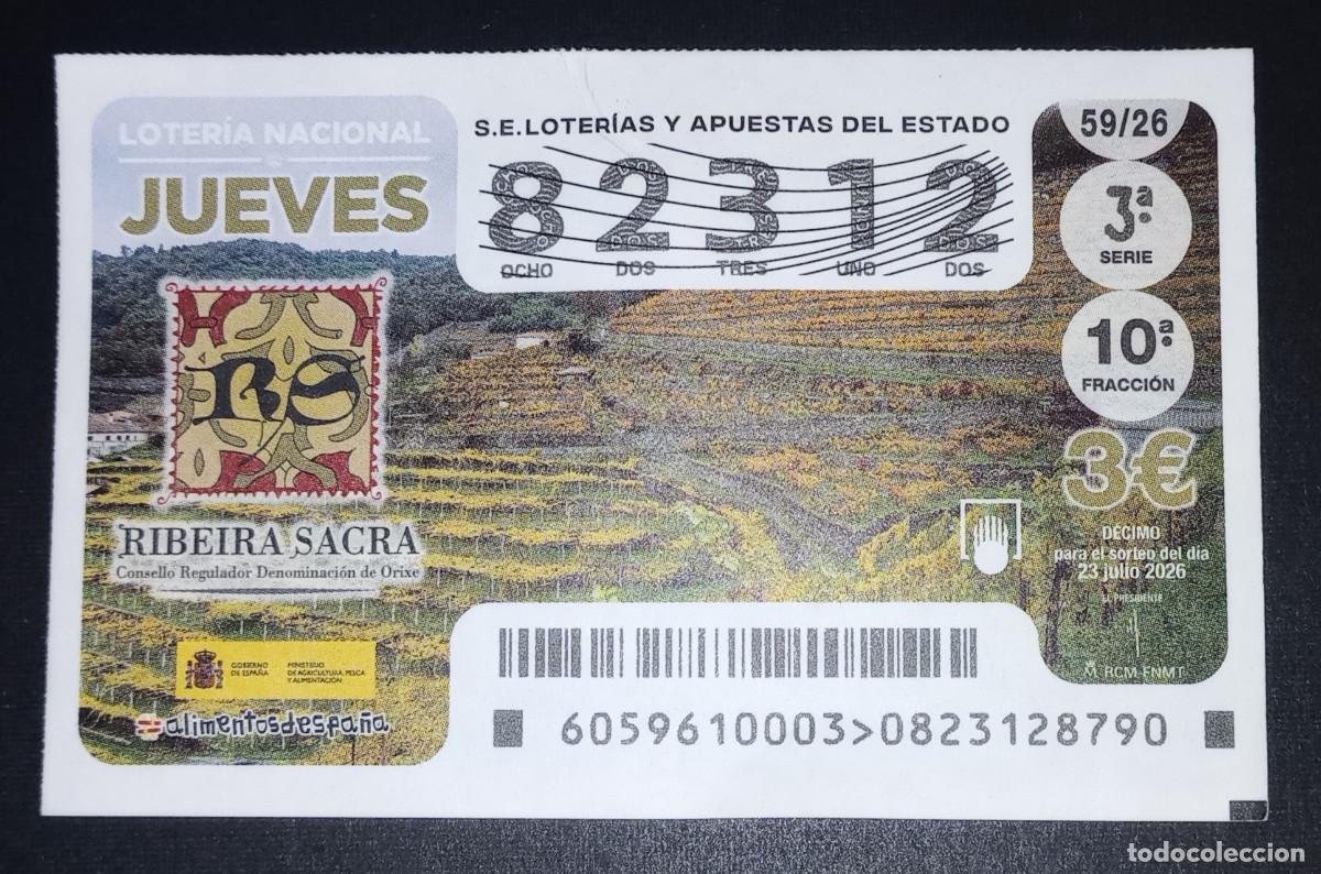 Loter&iacute;a nacional: D&Eacute;CIMO DE LOTER&Iacute;A - 23-JUNIO-2026 - RIBEIRA SACRA