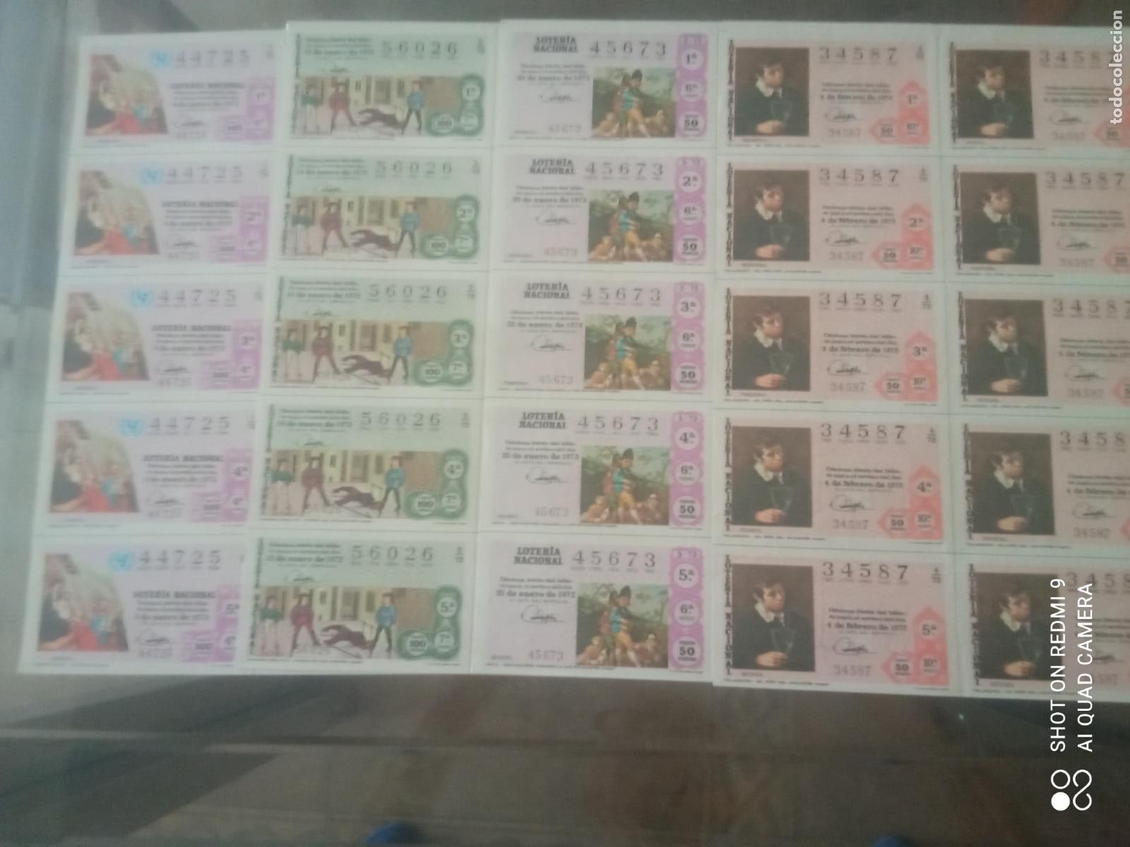 Loter&iacute;a nacional: LOTERIA A&Ntilde;O 1972 A&Ntilde;O COMPLETO 40 BILLETES 400 DECIMOS DEDICADO A LA PINTURA