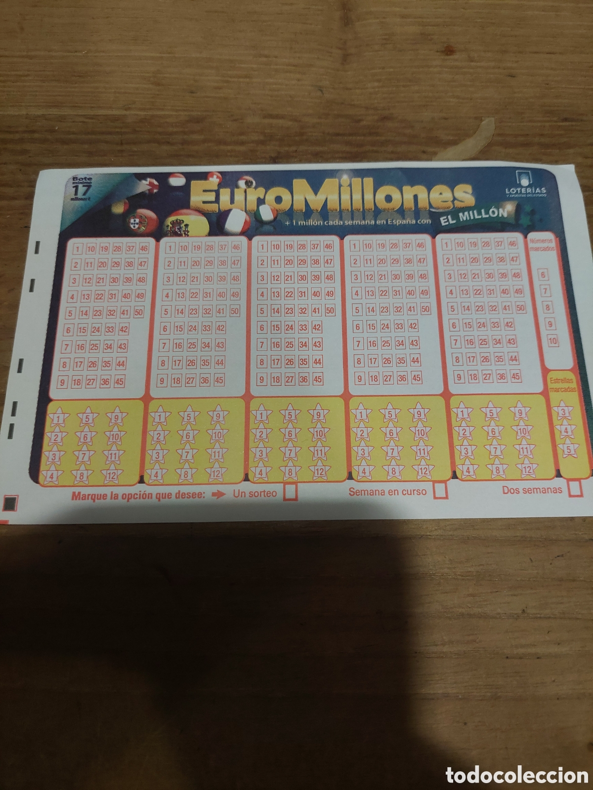 Loter&iacute;a nacional: BOLETO EURO MILLONES EL MILLON LOTER&Iacute;AS