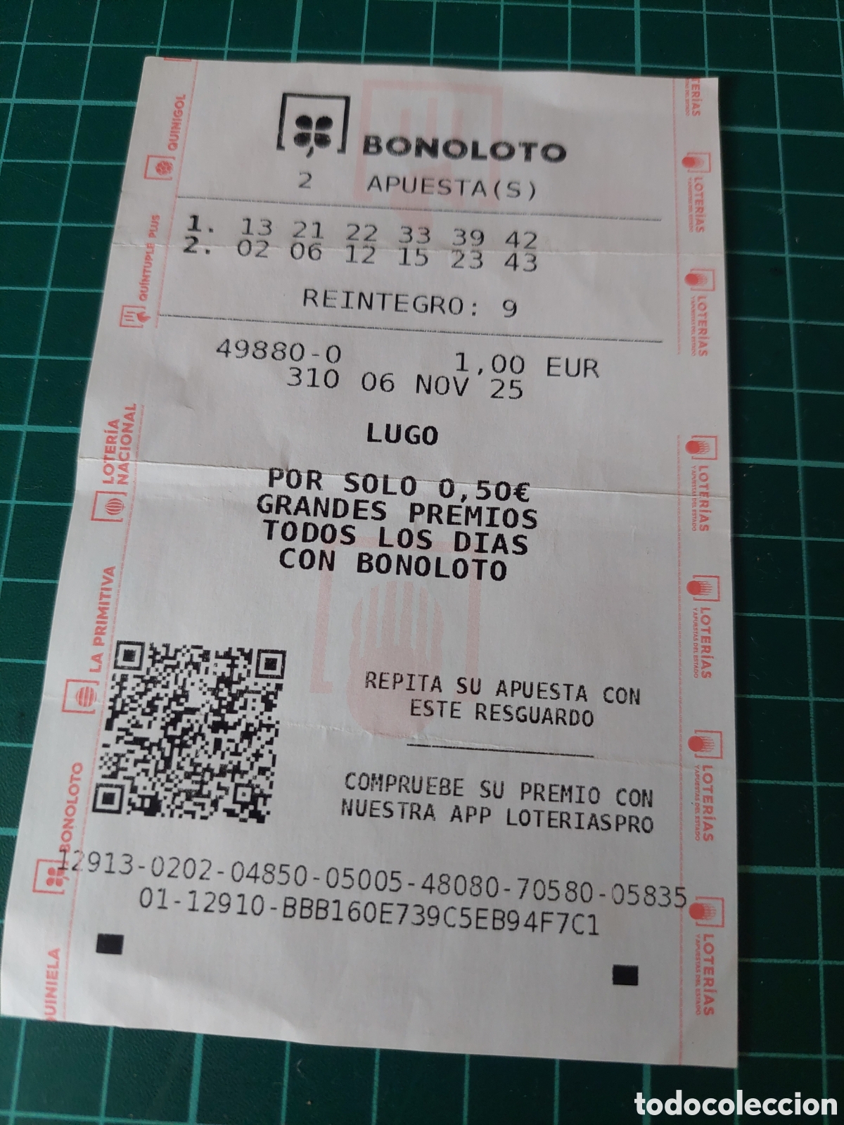 Loter&iacute;a nacional: LUGO BONOLOTO APUESTA 2025