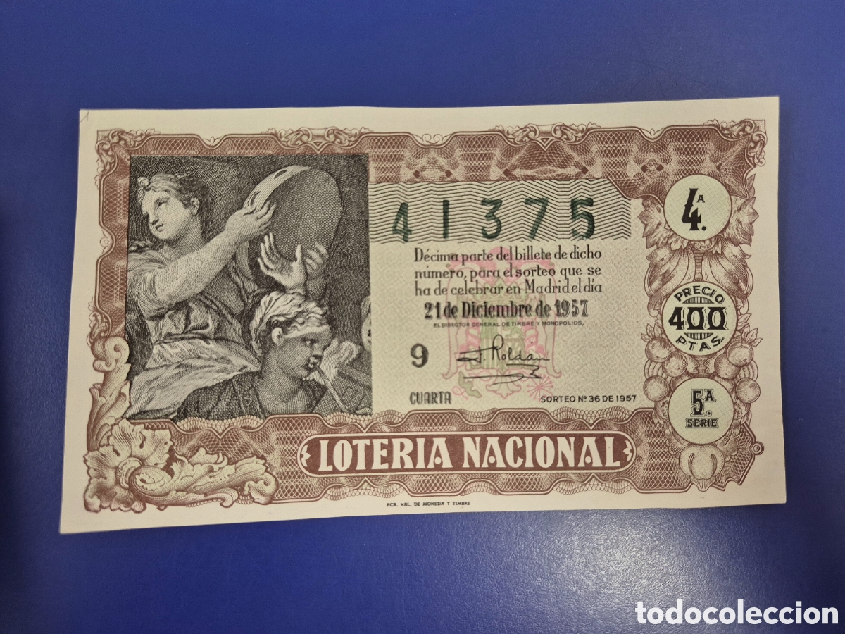 Loter&iacute;a nacional: LOTERIA NACIONAL SORTEO 36 DE 1957 NAVIDAD