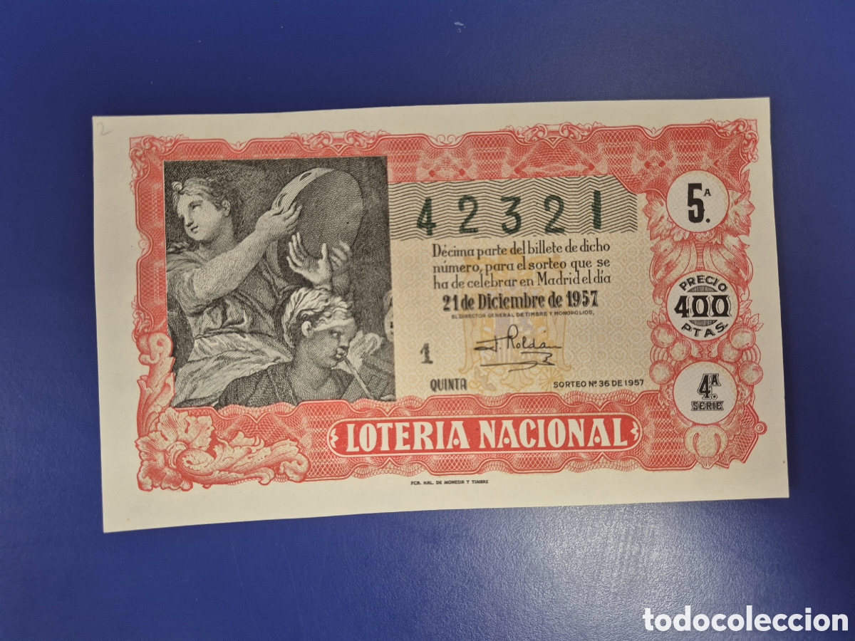 Loter&iacute;a nacional: LOTERIA NACIONAL SORTEO 36 DE 1957 NAVIDAD