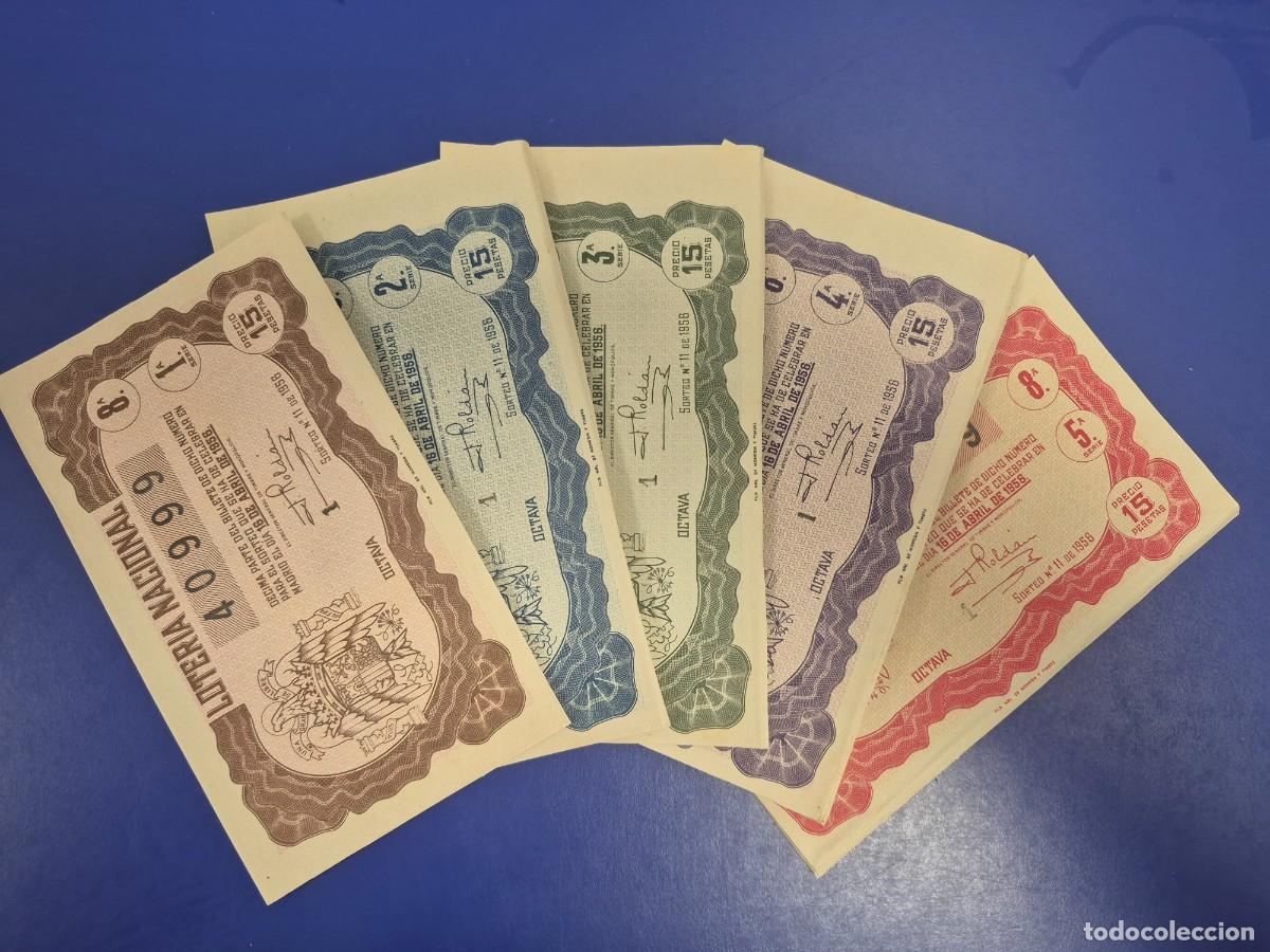 Loter&iacute;a nacional: LOTERIA NACIONAL SORTEO 11 DE 1956 SERIE COMPLETA