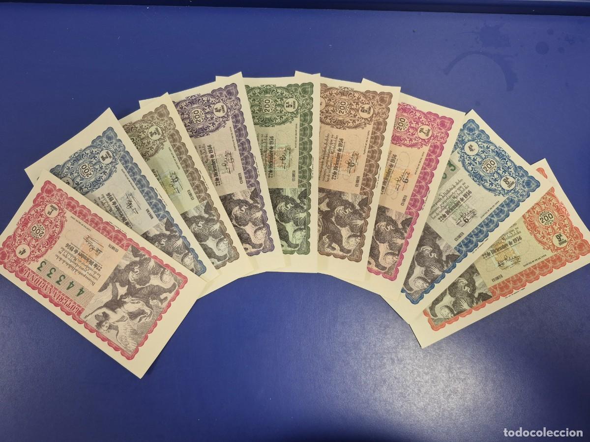 Loter&iacute;a nacional: LOTERIA NACIONAL SORTEO 11 DE 1956 NAVIDAD SERIE COMPLETA