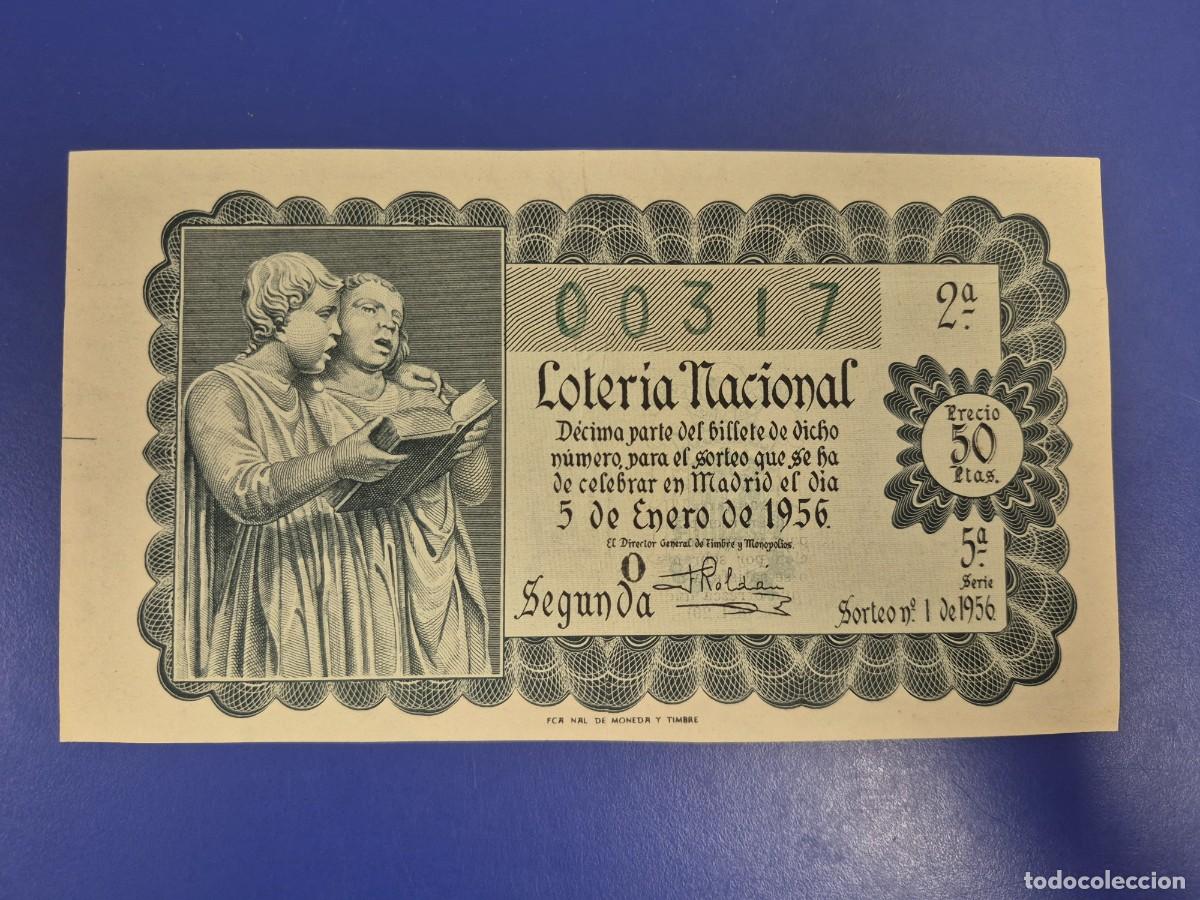 Loter&iacute;a nacional: LOTERIA NACIONAL SORTEO 1 DE 1956 NI&Ntilde;O