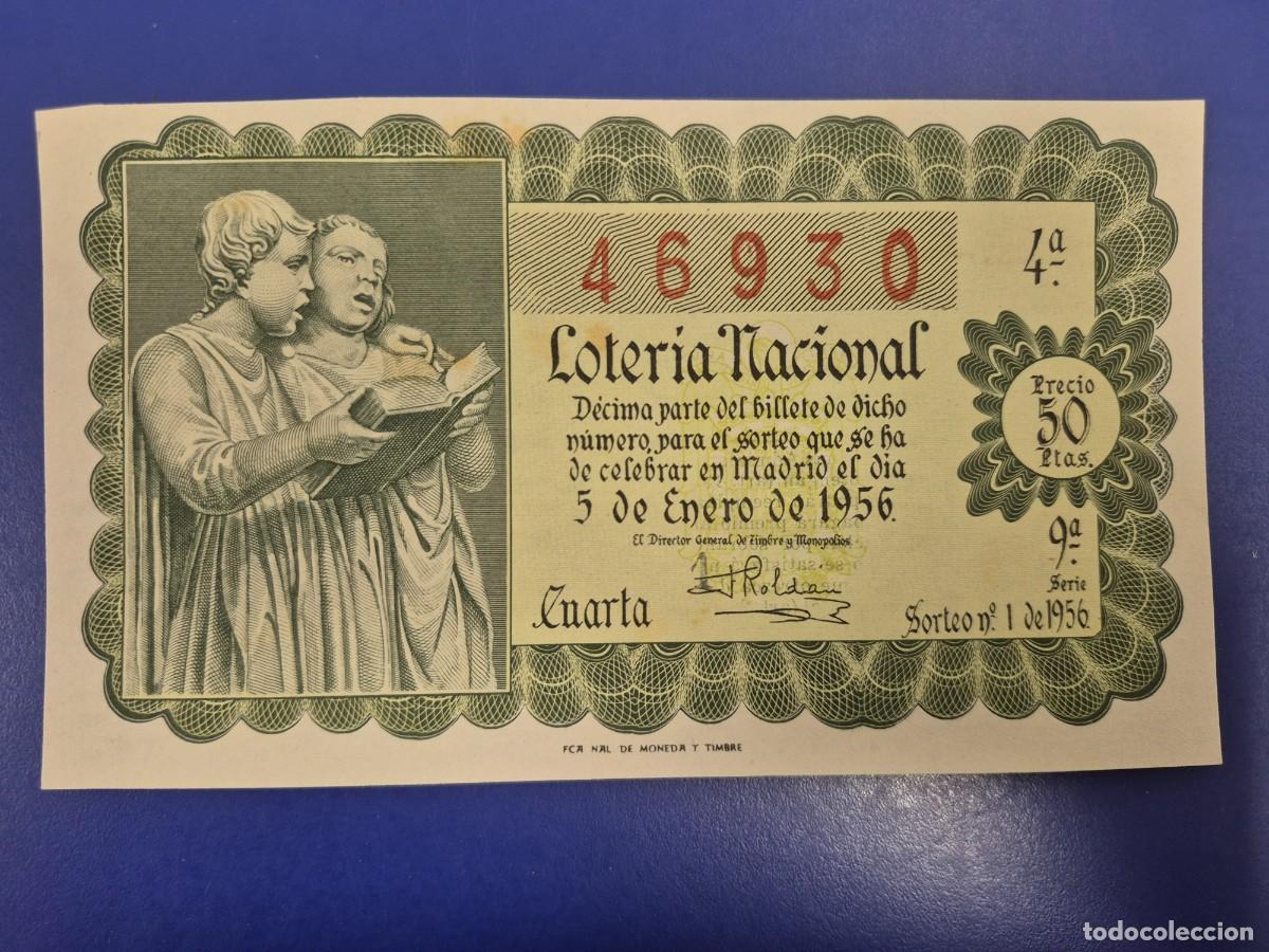 Loter&iacute;a nacional: LOTERIA NACIONAL SORTEO 1 DE 1956 NI&Ntilde;O