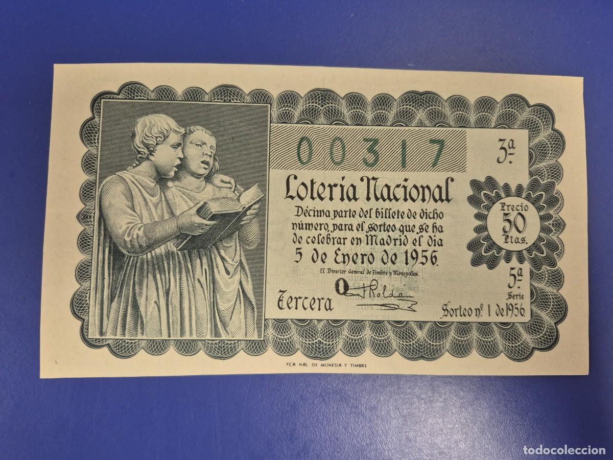Loter&iacute;a nacional: LOTERIA NACIONAL SORTEO 1 DE 1956 NI&Ntilde;O