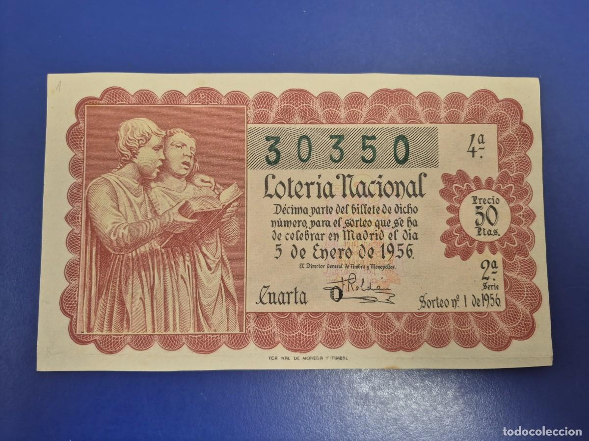 Loter&iacute;a nacional: LOTERIA NACIONAL SORTEO 1 DE 1956 NI&Ntilde;O