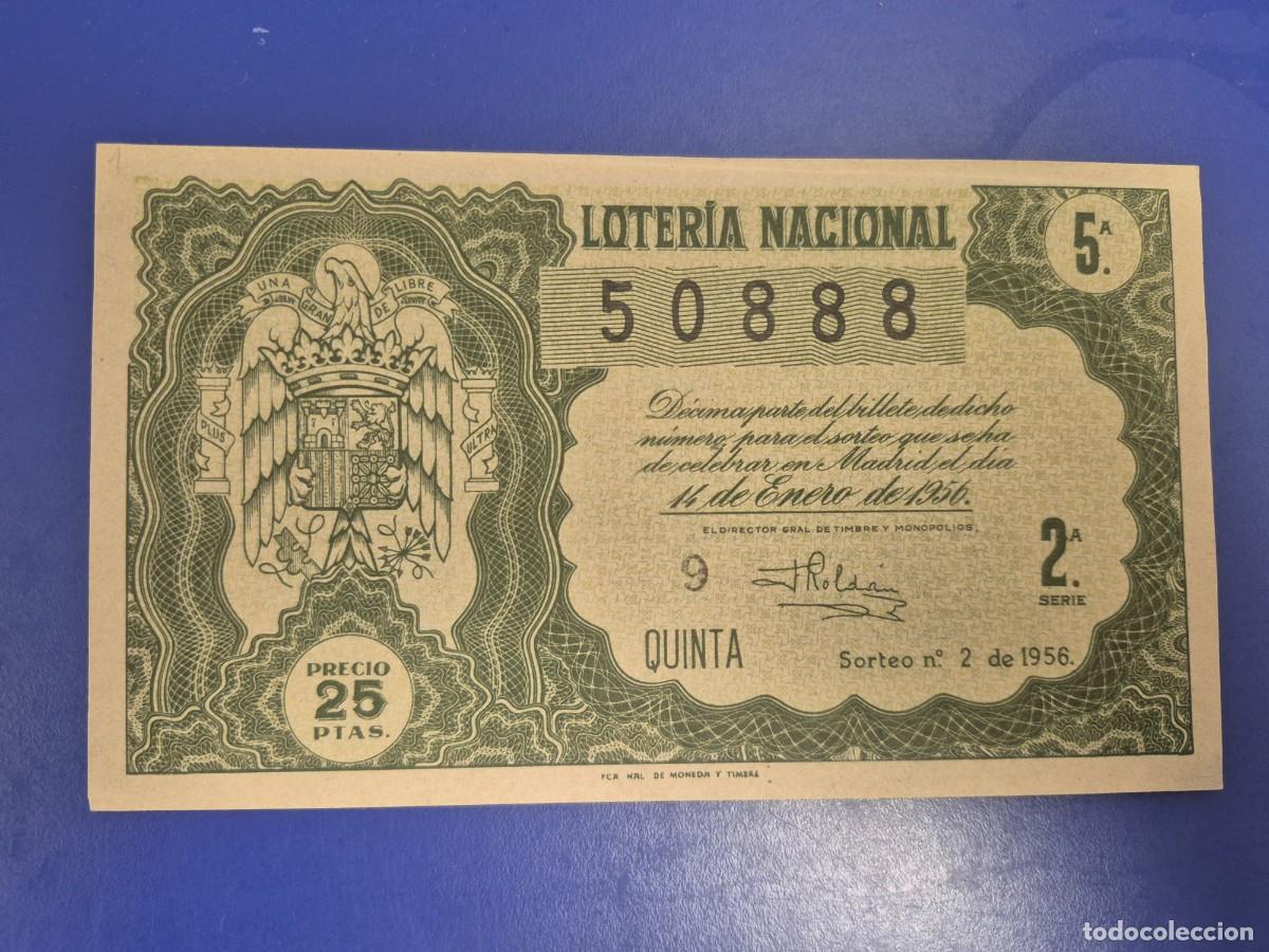 Loter&iacute;a nacional: LOTERIA NACIONAL SORTEO 2 DE 1956