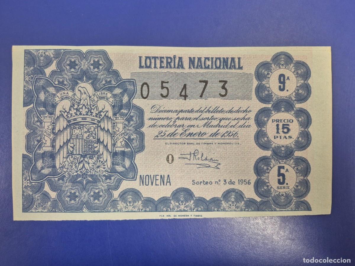 Loter&iacute;a nacional: LOTERIA NACIONAL SORTEO 3 DE 1956