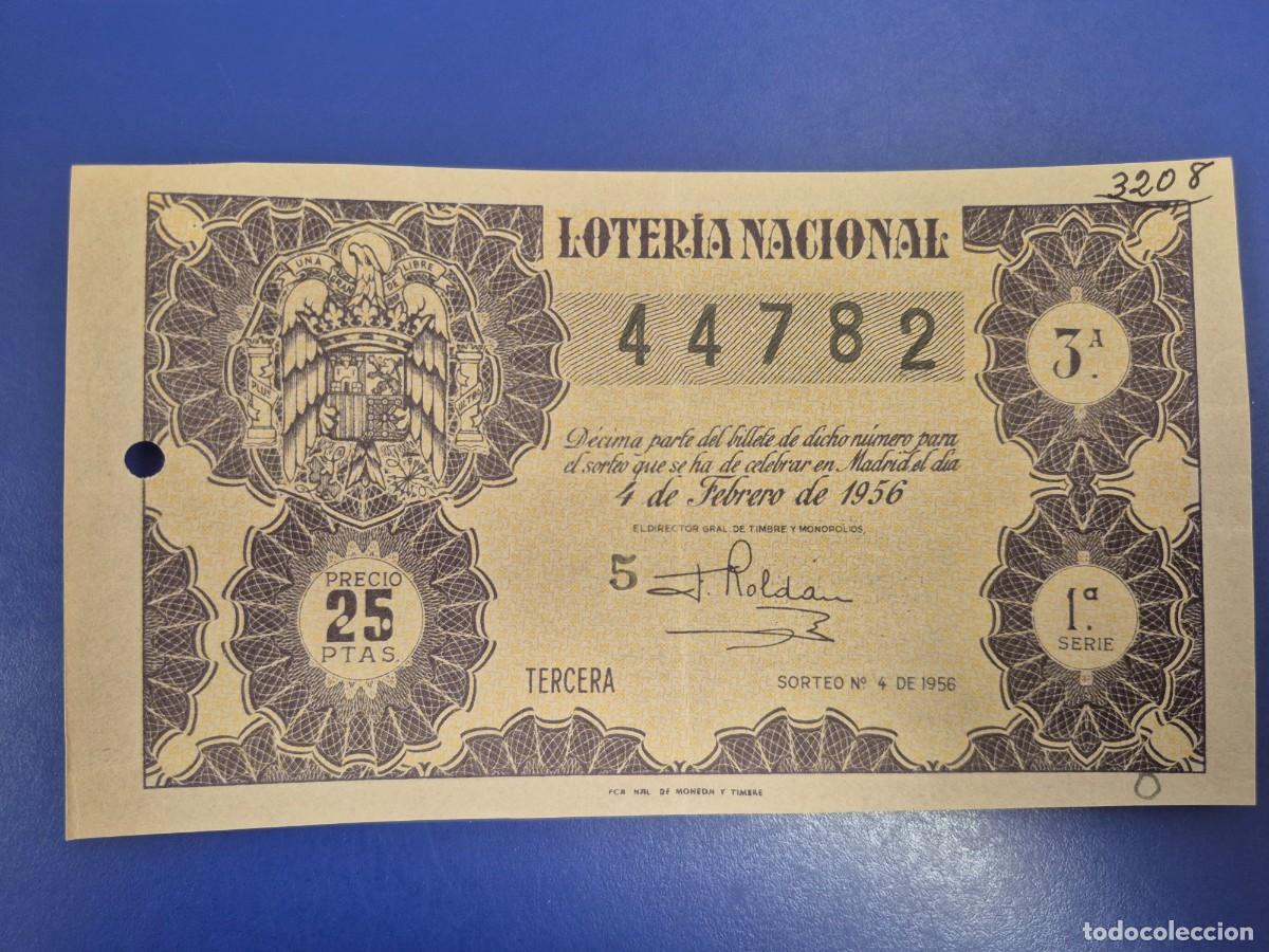 Loter&iacute;a nacional: LOTERIA NACIONAL SORTEO 4 DE 1956