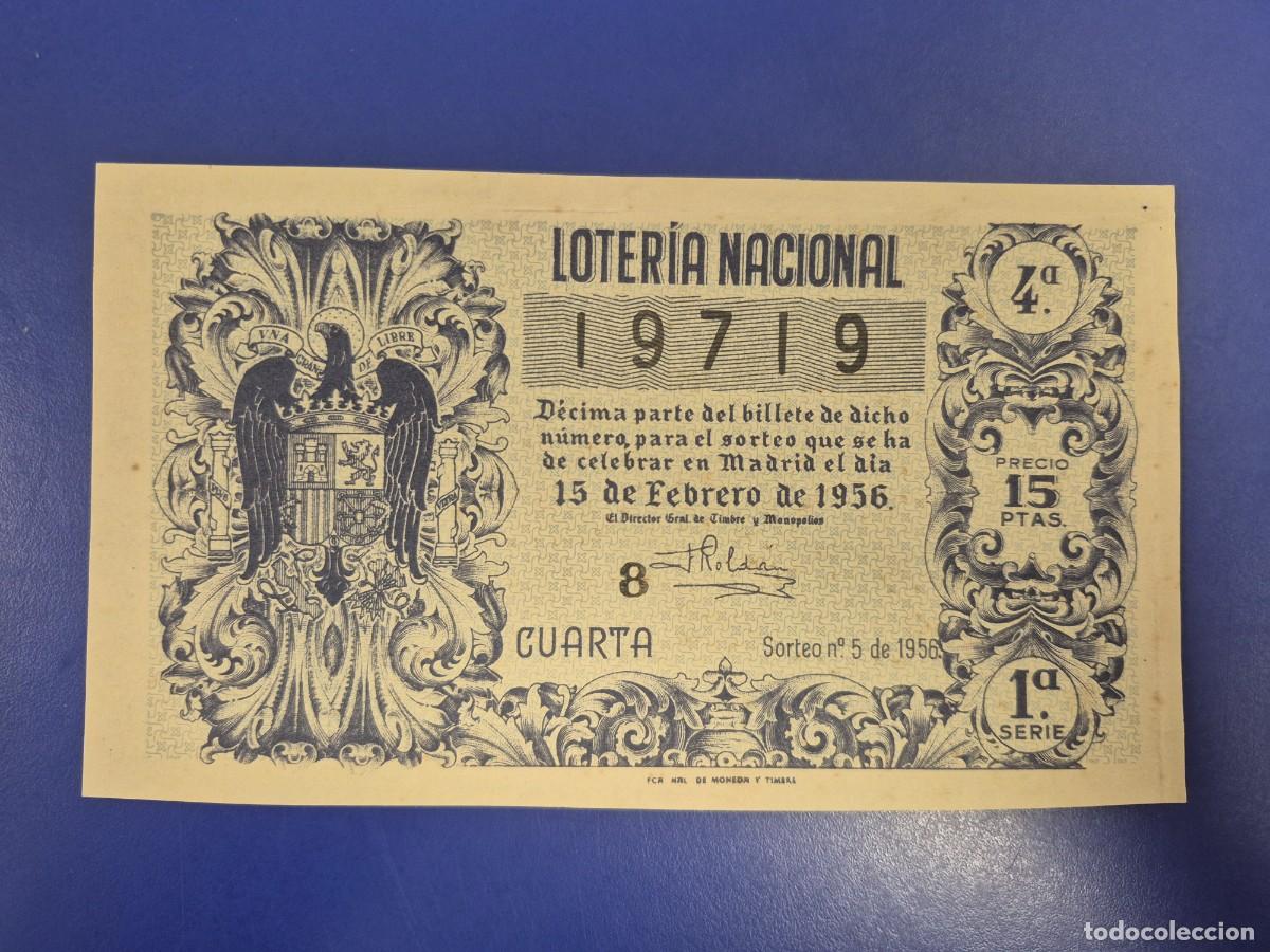 Loter&iacute;a nacional: LOTERIA NACIONAL SORTEO 5 DE 1956