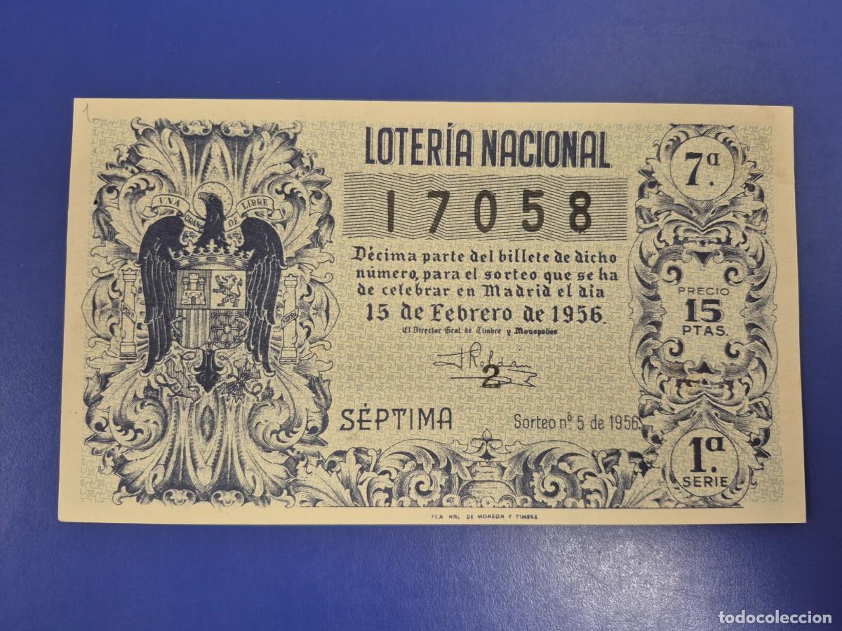 Loter&iacute;a nacional: LOTERIA NACIONAL SORTEO 5 DE 1956