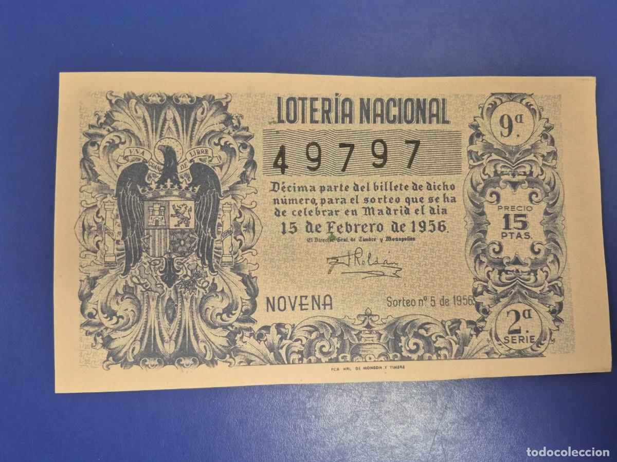 Loter&iacute;a nacional: LOTERIA NACIONAL SORTEO 5 DE 1956