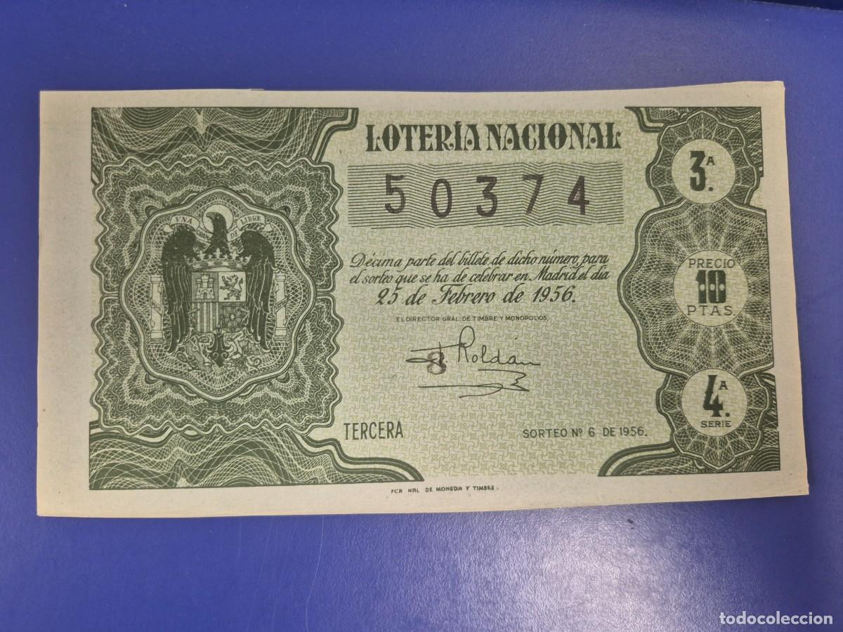 Loter&iacute;a nacional: LOTERIA NACIONAL SORTEO 6 DE 1956