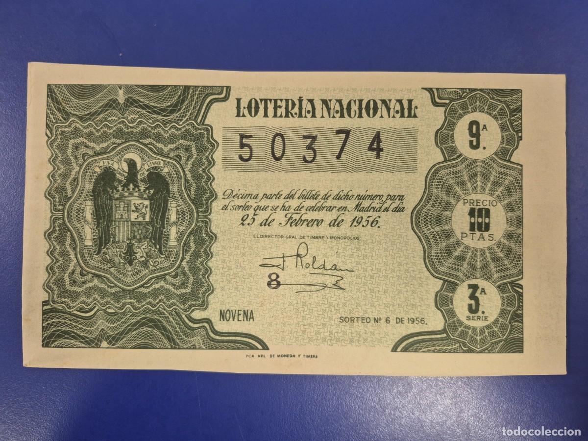 Loter&iacute;a nacional: LOTERIA NACIONAL SORTEO 6 DE 1956
