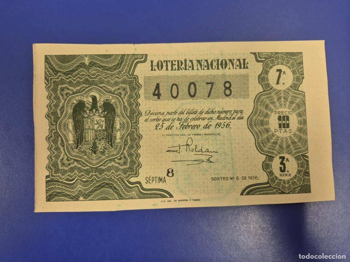 Loter&iacute;a nacional: LOTERIA NACIONAL SORTEO 6 DE 1956