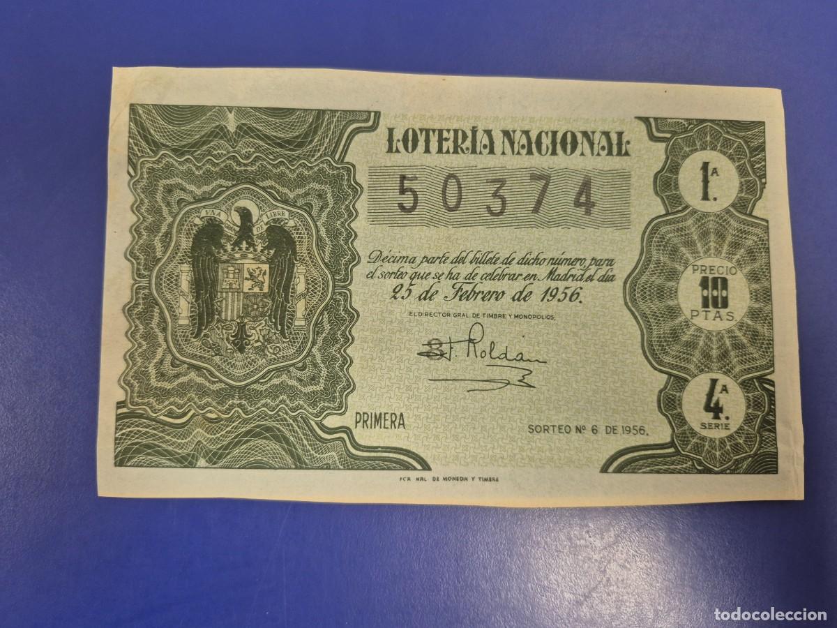 Loter&iacute;a nacional: LOTERIA NACIONAL SORTEO 6 DE 1956