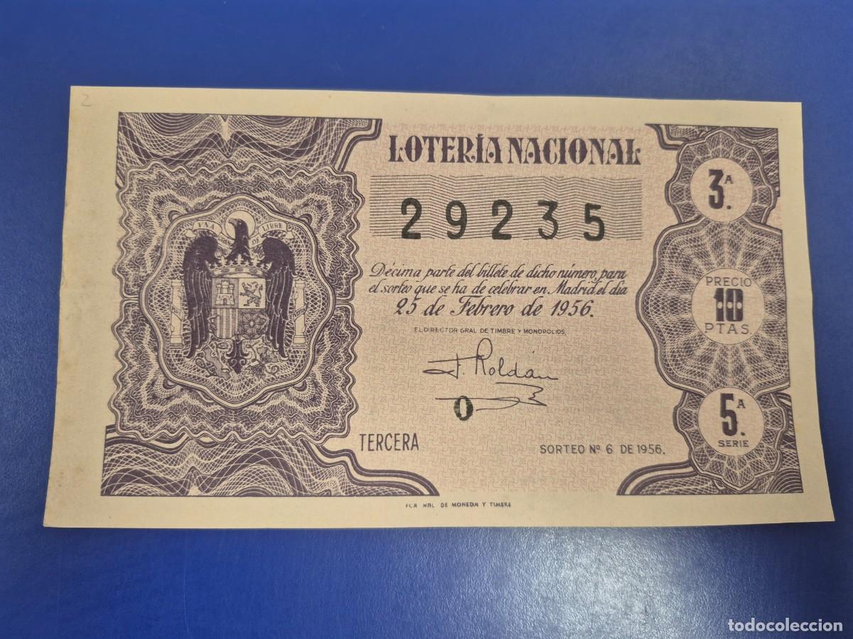 Loter&iacute;a nacional: LOTERIA NACIONAL SORTEO 6 DE 1956
