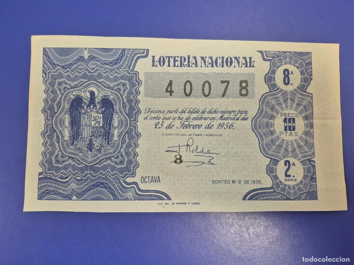 Loter&iacute;a nacional: LOTERIA NACIONAL SORTEO 6 DE 1956