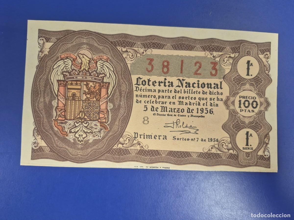Loter&iacute;a nacional: LOTERIA NACIONAL SORTEO 7 DE 1956