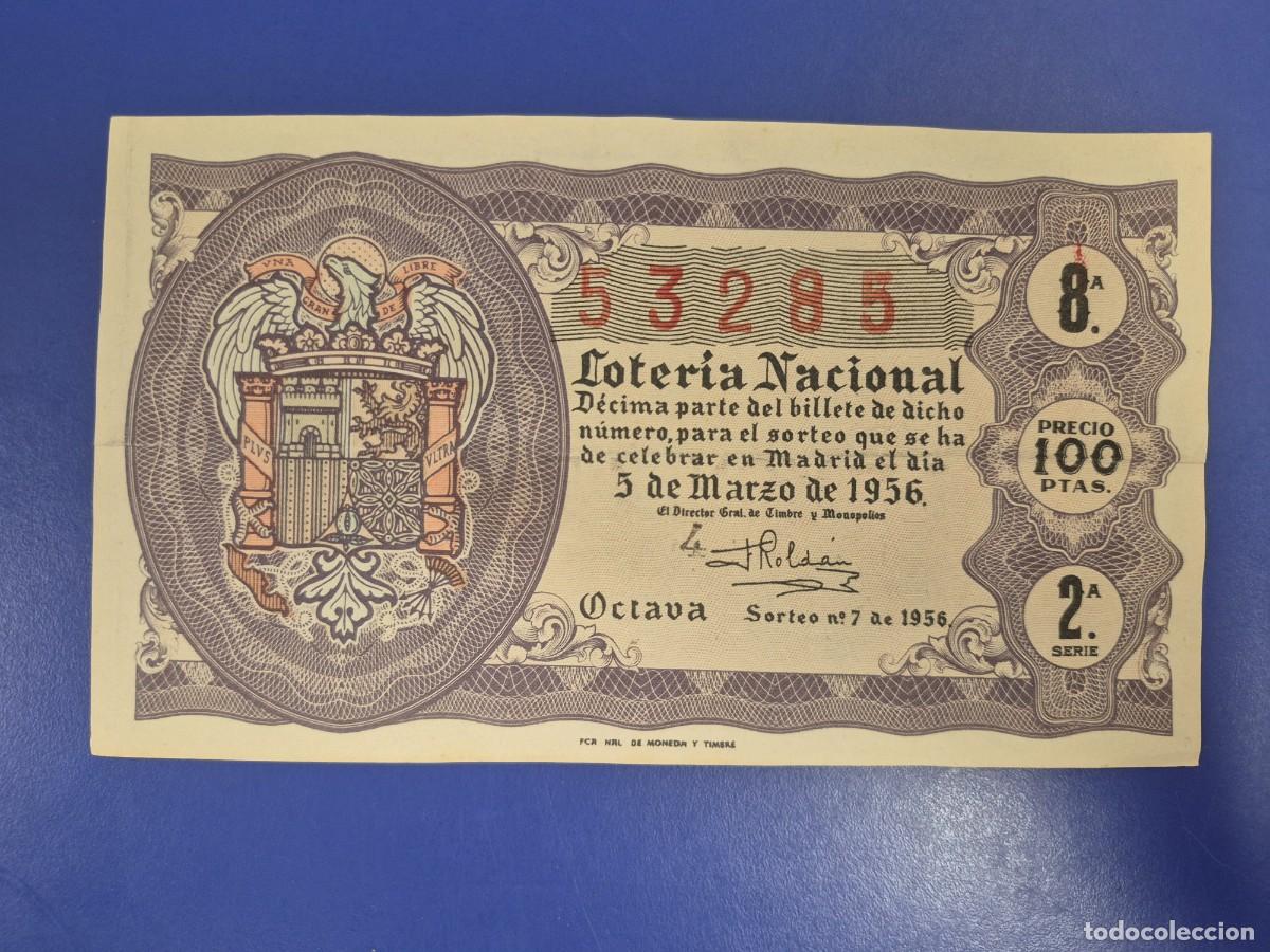 Loter&iacute;a nacional: LOTERIA NACIONAL SORTEO 7 DE 1956