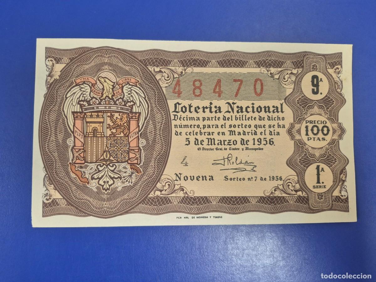 Loter&iacute;a nacional: LOTERIA NACIONAL SORTEO 7 DE 1956