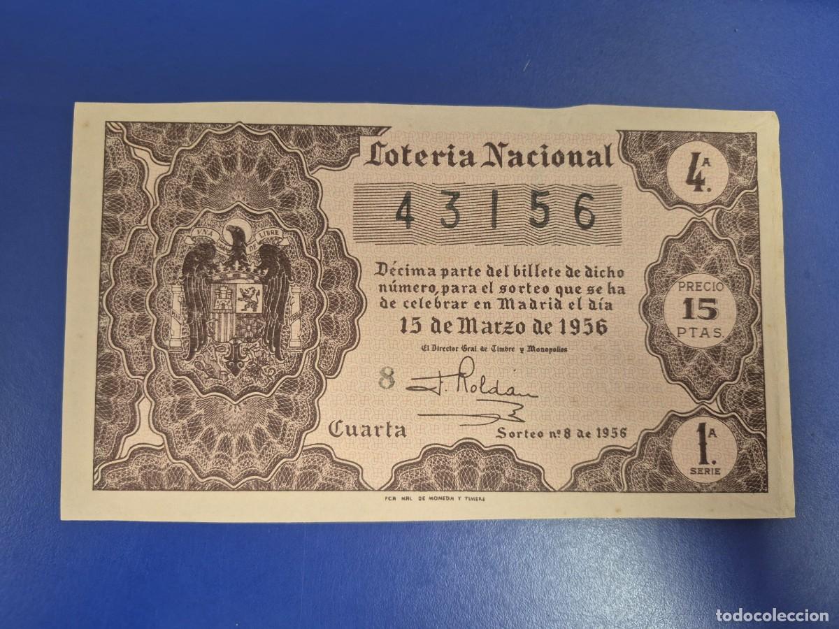 Loter&iacute;a nacional: LOTERIA NACIONAL SORTEO 8 DE 1956