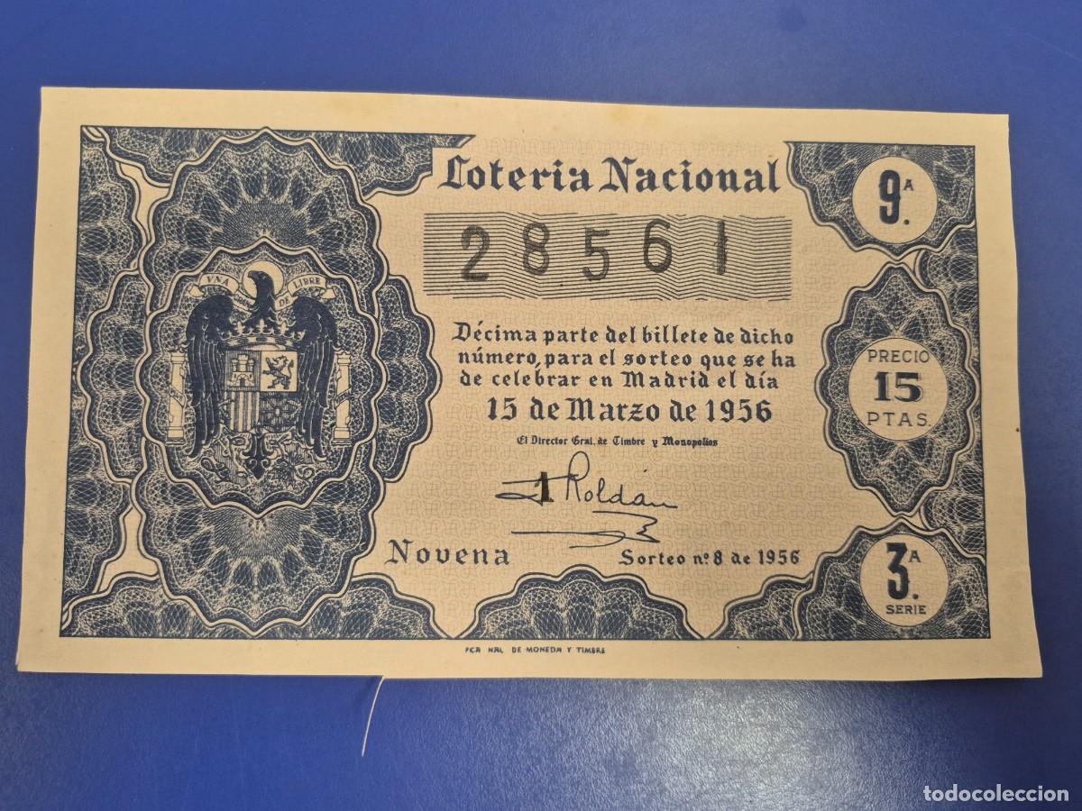 Loter&iacute;a nacional: LOTERIA NACIONAL SORTEO 8 DE 1956