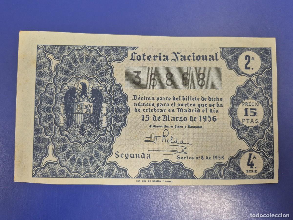 Loter&iacute;a nacional: LOTERIA NACIONAL SORTEO 8 DE 1956