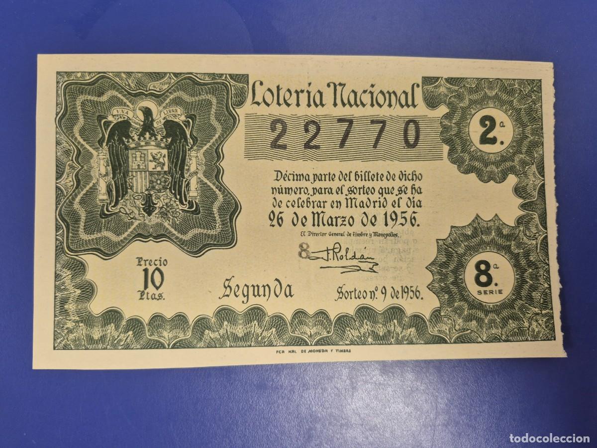 Loter&iacute;a nacional: LOTERIA NACIONAL SORTEO 9 DE 1956