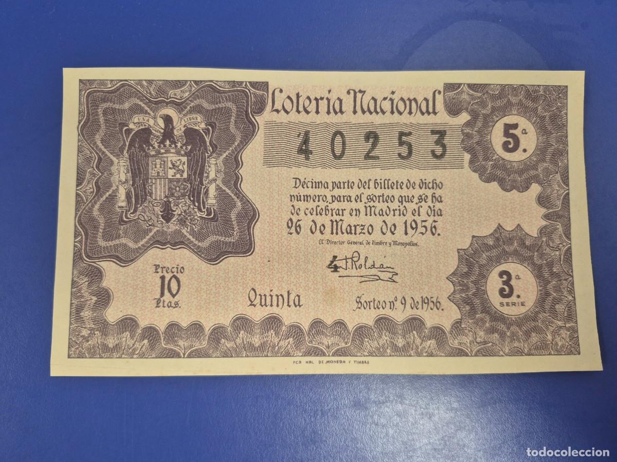 Loter&iacute;a nacional: LOTERIA NACIONAL SORTEO 9 DE 1956