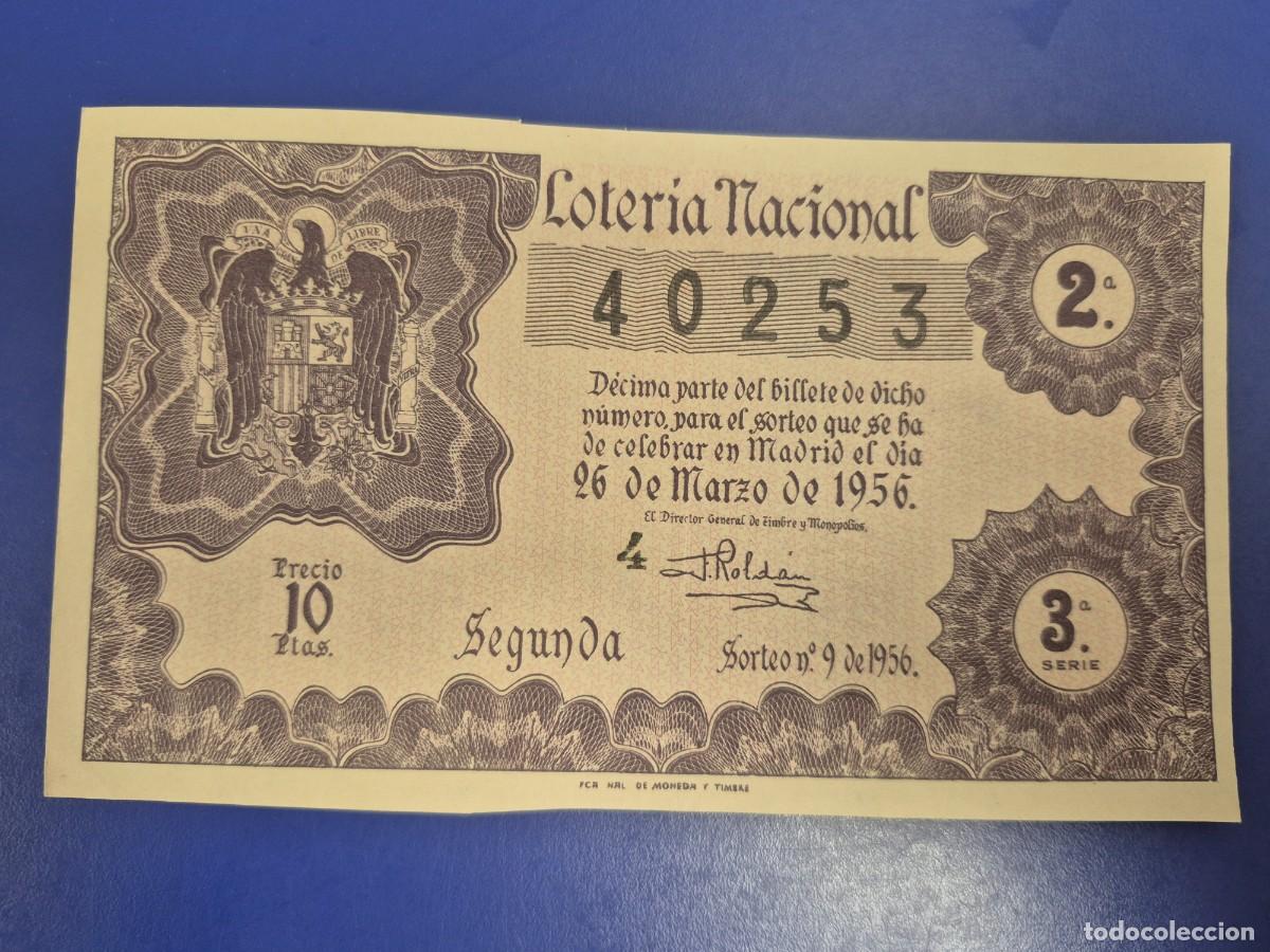 Loter&iacute;a nacional: LOTERIA NACIONAL SORTEO 9 DE 1956