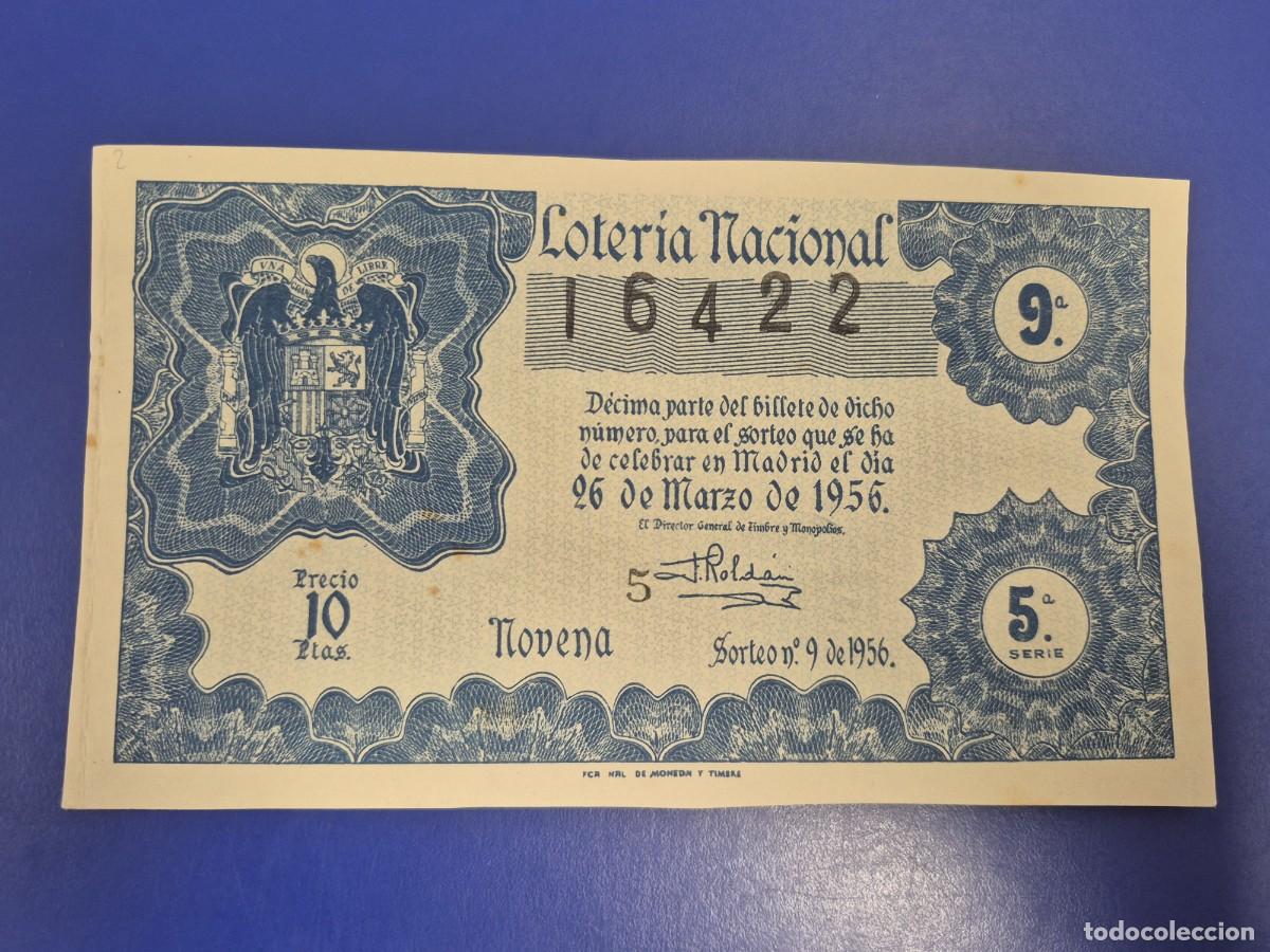 Loter&iacute;a nacional: LOTERIA NACIONAL SORTEO 9 DE 1956