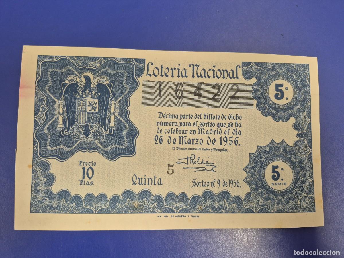 Loter&iacute;a nacional: LOTERIA NACIONAL SORTEO 9 DE 1956