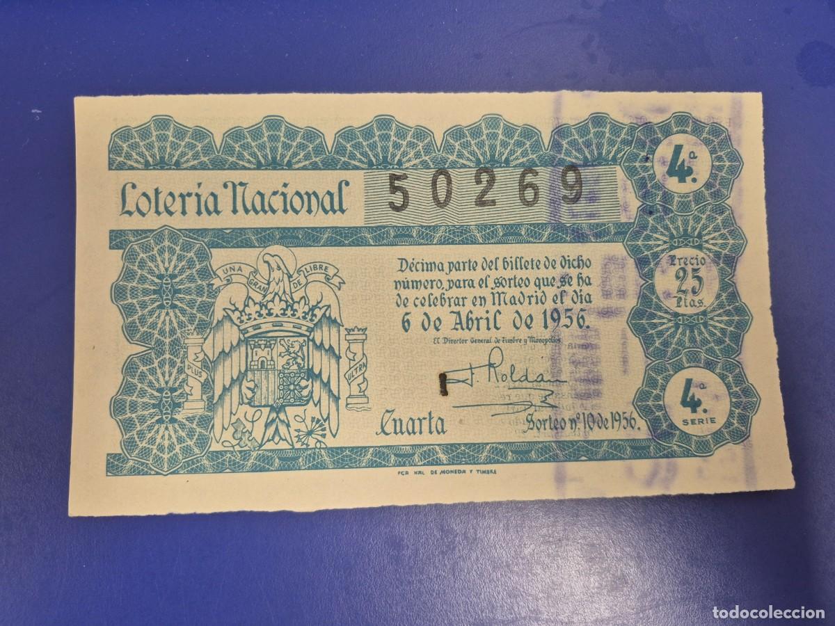 Loter&iacute;a nacional: LOTERIA NACIONAL SORTEO 10 DE 1956