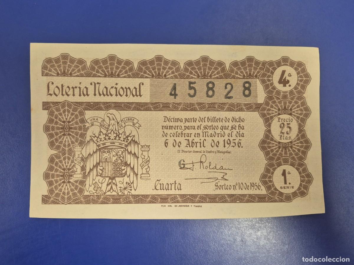 Loter&iacute;a nacional: LOTERIA NACIONAL SORTEO 10 DE 1956