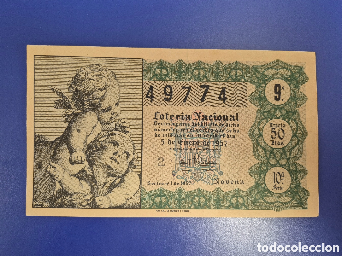 Loter&iacute;a nacional: LOTERIA NACIONAL SORTEO 1 DE 1957 NI&Ntilde;O