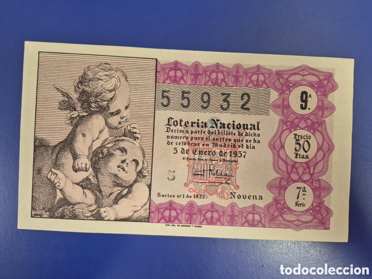 Loter&iacute;a nacional: LOTERIA NACIONAL SORTEO 1 DE 1957 NI&Ntilde;O