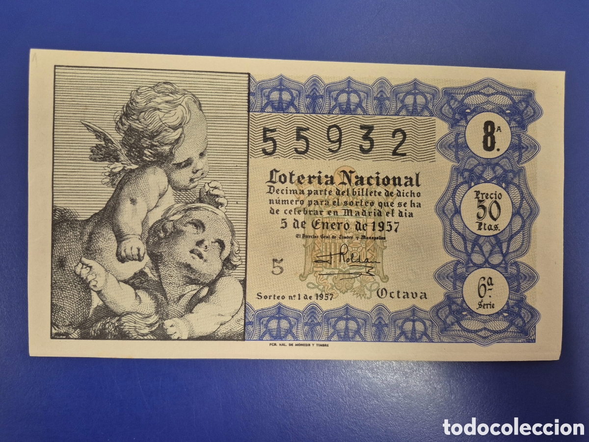 Loter&iacute;a nacional: LOTERIA NACIONAL SORTEO 1 DE 1957 NI&Ntilde;O
