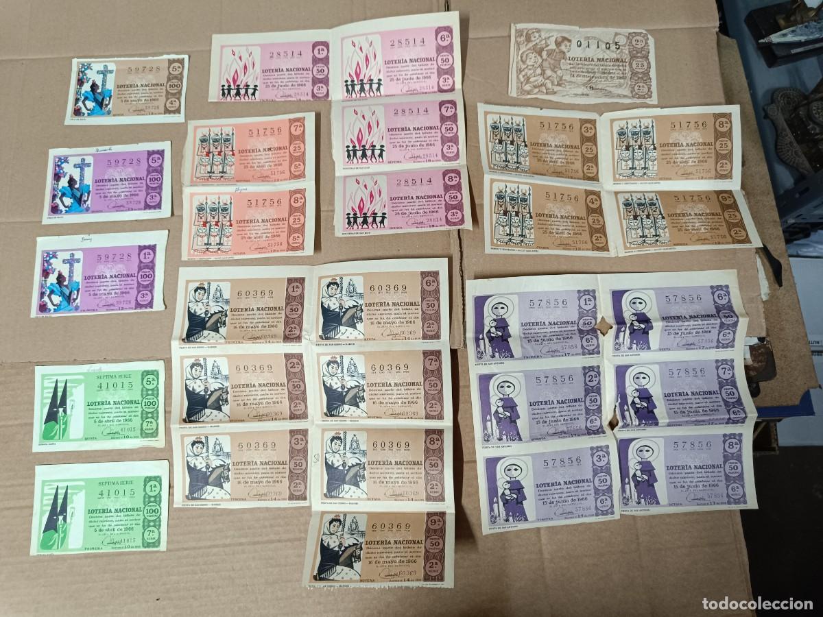 Loter&iacute;a nacional: LOTE DE 29 ANTIGUOS DECIMOS DE LA LOTERIA NACIONAL, A&Ntilde;OS 60, 1 DE 1963 Y 28 DE 1966 - P29