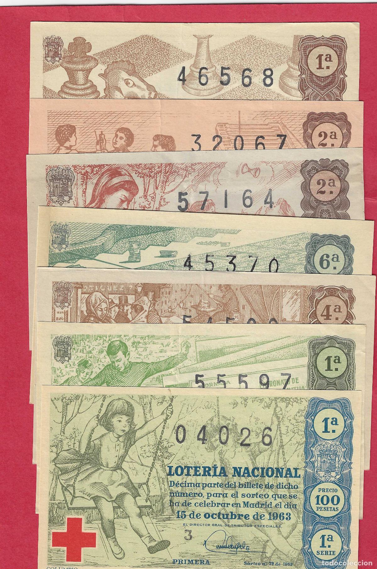 Loter&iacute;a nacional: LOTERIA A&Ntilde;O COMPLETO DE 1963 36 DECIMOS